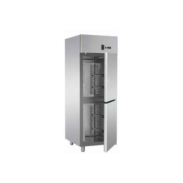 MONOBLOC REFRIGERATED CABINET IN STAINLESS STEEL WITH 2 DOORS FOR 60x40 cm TRAYS - Temperature 0 / 10 C