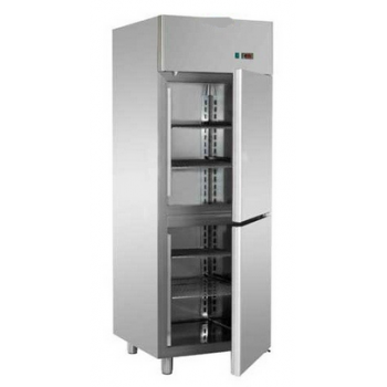 MONOBLOC REFRIGERATED CABINET IN STAINLESS STEEL WITH 2 DOORS FOR 60x40 cm TRAYS - Temperature -18 / -22 C