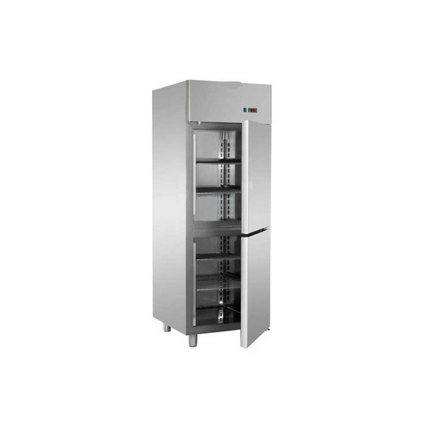 MONOBLOC REFRIGERATED CABINET IN STAINLESS STEEL WITH 2 DOORS FOR 60x40 cm TRAYS - Temperature -18 / -22 C