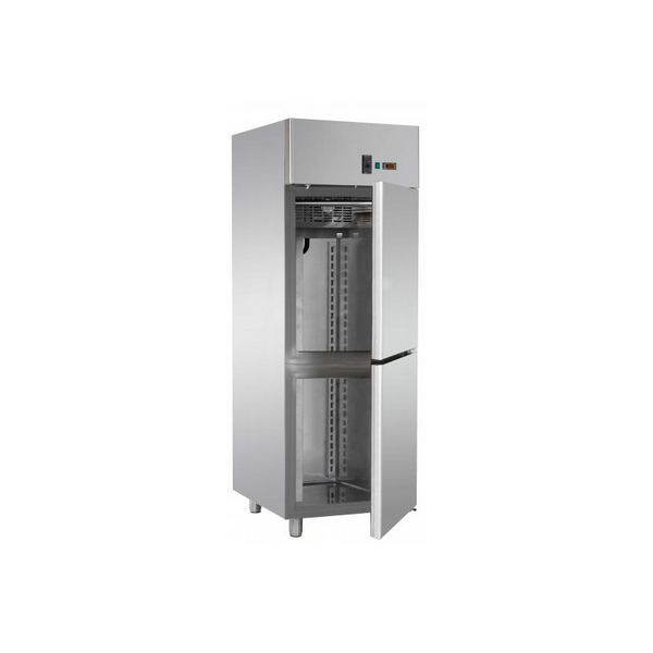 STATIC GN 2/1 STAINLESS STEEL CABINET WITH 2 DOORS - Temperature 0 / 10 C