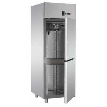 STATIC GN 2/1 STAINLESS STEEL CABINET WITH MEAT SETUP WITH 2 DOORS - Temperature 0 / 10 C