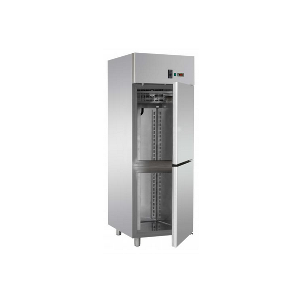 STATIC GN 2/1 STAINLESS STEEL CABINET WITH MEAT SETUP WITH 2 DOORS - Temperature 0 / 10 C