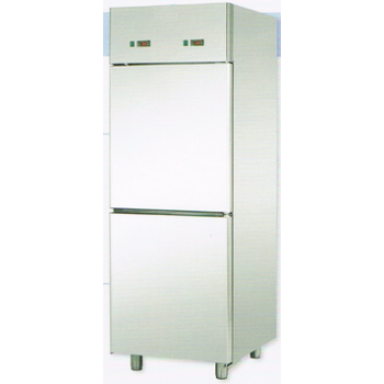 COMBINATION REFRIGERATED CABINET GN 2/1 IN DOUBLE TEMPERATURE STAINLESS STEEL WITH 2 DOORS - Temperature 0 / 10 C