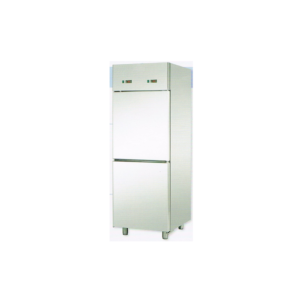 COMBINATION REFRIGERATED CABINET GN 2/1 IN DOUBLE TEMPERATURE STAINLESS STEEL WITH 2 DOORS - Temperature 0 / 10 C