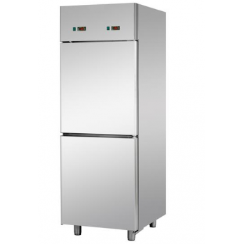 COMBINATION REFRIGERATED CABINET GN 2/1 IN DOUBLE TEMPERATURE STAINLESS STEEL WITH 2 DOORS - Temperature -18 / -22 C