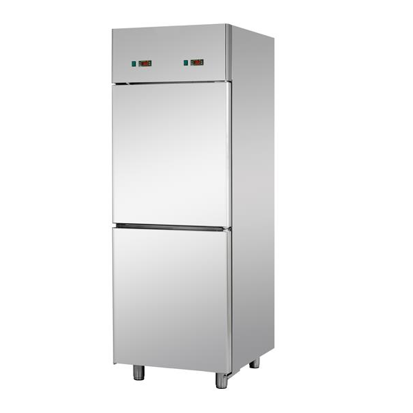 COMBINATION REFRIGERATED CABINET GN 2/1 IN DOUBLE TEMPERATURE STAINLESS STEEL WITH 2 DOORS - Temperature -18 / -22 C