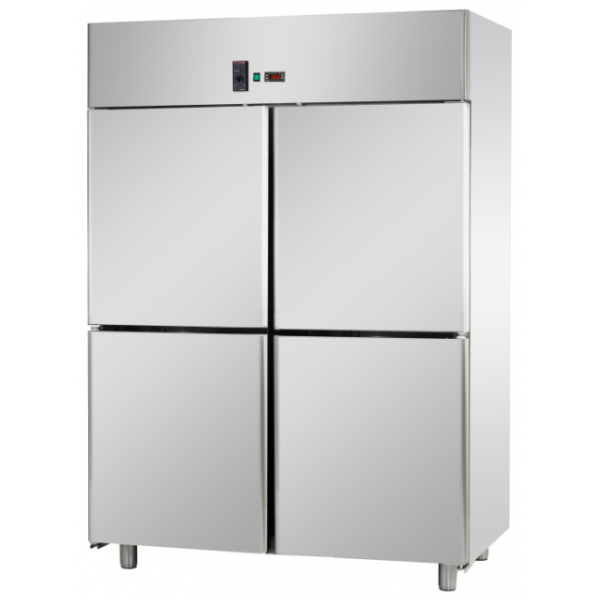 REFRIGERATED CABINET GN 2/1 MONOBLOCK IN STAINLESS STEEL WITH 4 DOORS - Temperature 0 / 10 C