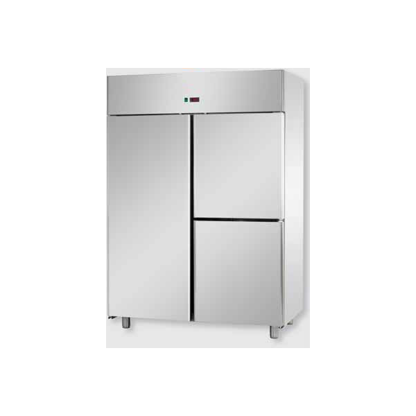 REFRIGERATED CABINET GN 2/1 MONOBLOCK IN STAINLESS STEEL WITH 1 DOOR AND 2 DOORS - Temperature 0 / 10 C