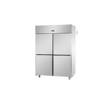 REFRIGERATED CABINET GN 2/1 MONOBLOCK IN STAINLESS STEEL WITH 4 DOORS - Temperature -18 / -22 C