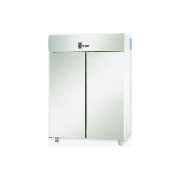 MONOBLOC REFRIGERATED CABINET IN STAINLESS STEEL WITH 2 DOORS FOR 60x40 cm TRAYS - Temperature 0 / 10 C