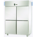 MONOBLOC REFRIGERATED CABINET IN STAINLESS STEEL WITH 4 DOORS FOR 60x40 cm TRAYS - Temperature 0 / 10 C