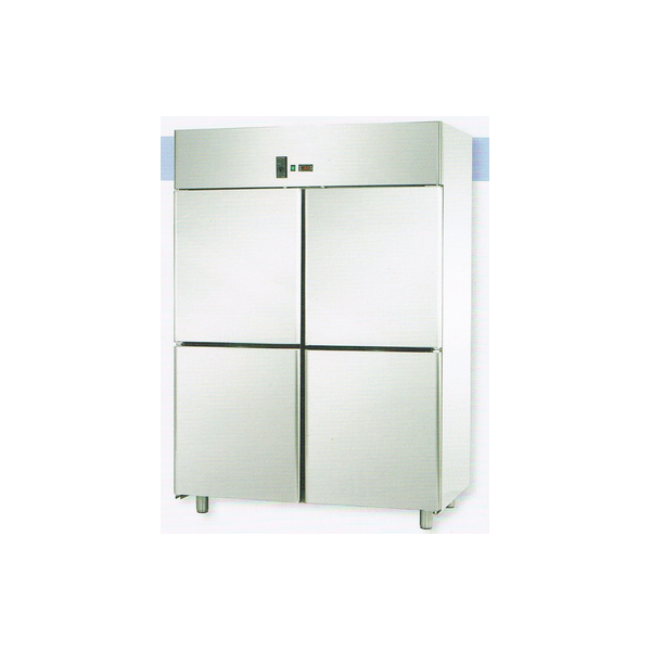 MONOBLOC REFRIGERATED CABINET IN STAINLESS STEEL WITH 4 DOORS FOR 60x40 cm TRAYS - Temperature 0 / 10 C