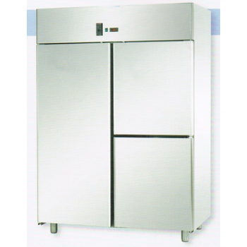 MONOBLOC REFRIGERATED CABINET IN STAINLESS STEEL WITH 1 DOOR AND 2 DOORS FOR 60x40 cm TRAYS - Temperature 0 / 10 C