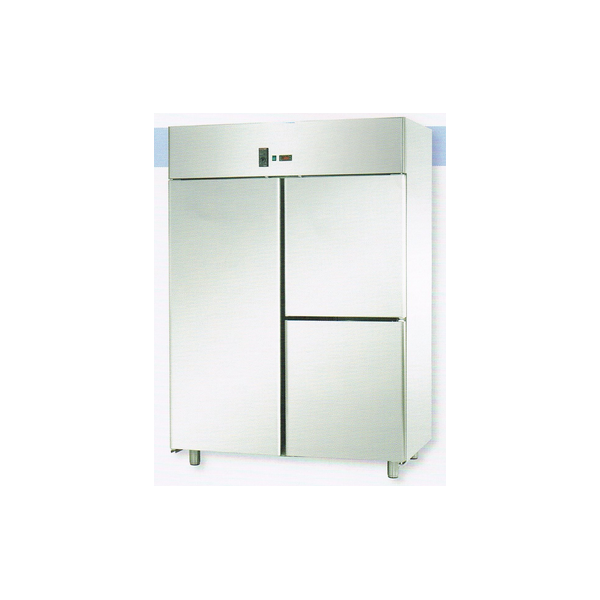 MONOBLOC REFRIGERATED CABINET IN STAINLESS STEEL WITH 1 DOOR AND 2 DOORS FOR 60x40 cm TRAYS - Temperature 0 / 10 C