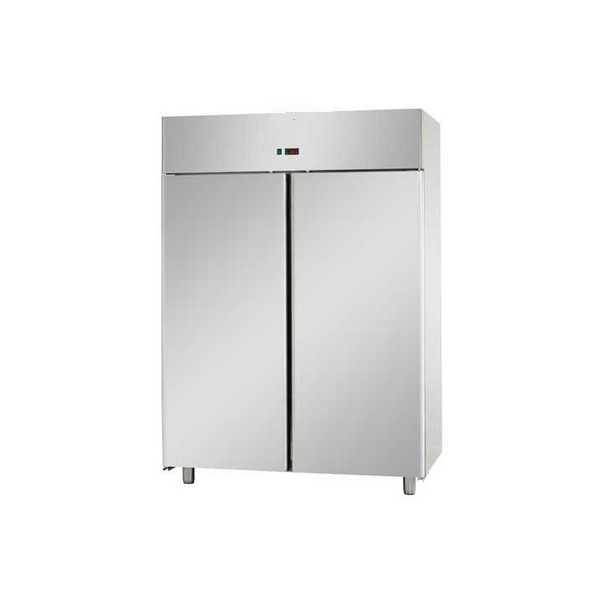 MONOBLOCK REFRIGERATED CABINET IN STAINLESS STEEL WITH 2 DOORS FOR 60x40 cm TRAYS - Temperature -18 / -22 C