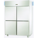 SINGLE-BLOCK STAINLESS STEEL REFRIGERATED CABINET WITH 4 DOORS FOR 60x40 cm TRAYS - Temperature -18 / -22 C