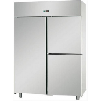 MONOBLOC REFRIGERATED CABINET IN STAINLESS STEEL WITH 1 DOOR AND 2 DOORS FOR 60x40 cm TRAYS - Temperature -18 / -22 C