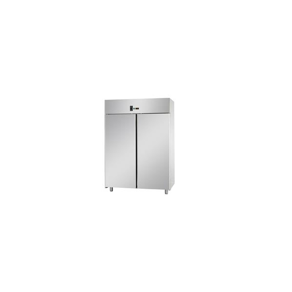 STATIC GN 2/1 STAINLESS STEEL CABINET WITH 2 DOORS - Temperature 0 / 10 C