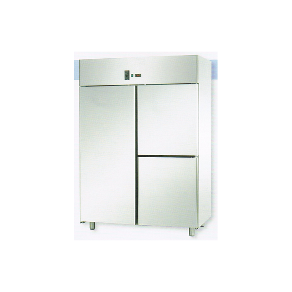 STATIC GN 2/1 STAINLESS STEEL CABINET WITH 1 DOOR AND 2 DOORS - Temperature 0 / 10 C