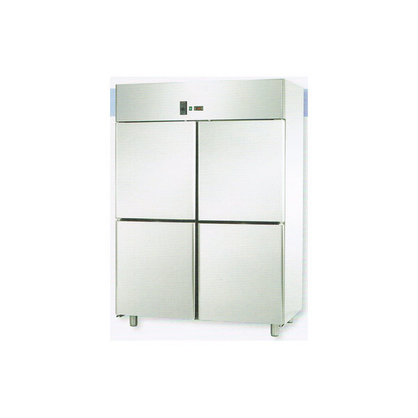 STATIC GN 2/1 STAINLESS STEEL CABINET WITH 4 DOORS AND MEAT SETUP - Temperature 0 / 10 C