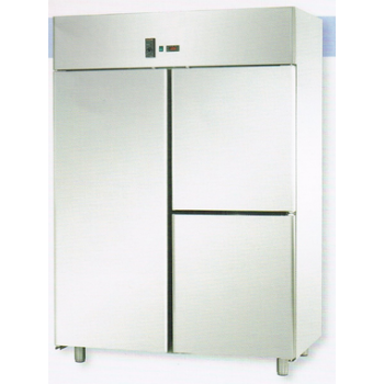 STATIC GN 2/1 STAINLESS STEEL CABINET WITH 1 DOOR AND 2 DOORS AND MEAT SETUP - Temperature 0 / 10 C