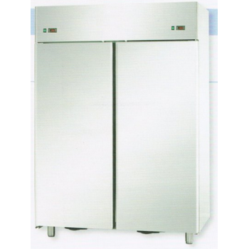 COMBINATION REFRIGERATED CABINET GN 2/1 IN DOUBLE TEMPERATURE STAINLESS STEEL WITH 2 DOORS - Temperature 0 / 10 C