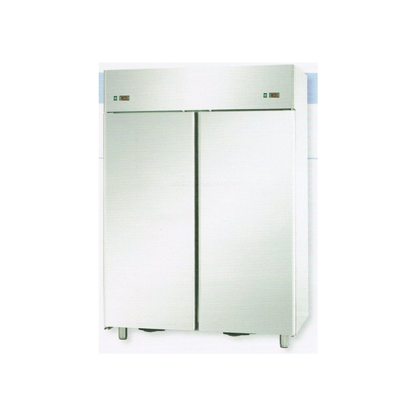 COMBINATION REFRIGERATED CABINET GN 2/1 IN DOUBLE TEMPERATURE STAINLESS STEEL WITH 2 DOORS - Temperature 0 / 10 C