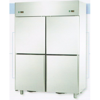 DUAL TEMPERATURE STAINLESS STEEL REFRIGERATED CABINET WITH 4 DOORS - Temperature 0 / 10 C