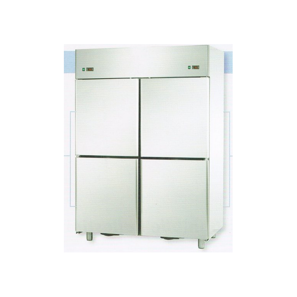 DUAL TEMPERATURE STAINLESS STEEL REFRIGERATED CABINET WITH 4 DOORS - Temperature 0 / 10 C