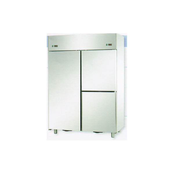 DOUBLE TEMPERATURE STAINLESS STEEL REFRIGERATED CABINET WITH 1 DOOR AND 2 DOORS - Temperature 0 / 10 C