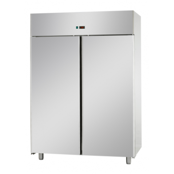 COMBINATION REFRIGERATED CABINET GN 2/1 IN DOUBLE TEMPERATURE STAINLESS STEEL WITH 2 DOORS - Temperatures 0 / 10 and -18 / -22 C