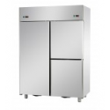 DOUBLE TEMPERATURE STAINLESS STEEL REFRIGERATED CABINET WITH 1 DOOR AND 2 DOORS - Temperatures 0 / 10 and -18 / -22 C