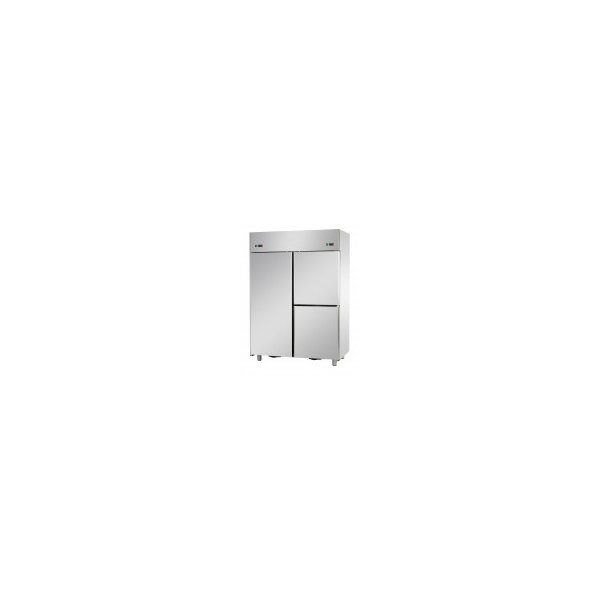 DOUBLE TEMPERATURE STAINLESS STEEL REFRIGERATED CABINET WITH 1 DOOR AND 2 DOORS - Temperatures 0 / 10 and -18 / -22 C