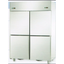 DOUBLE TEMPERATURE STAINLESS STEEL REFRIGERATED CABINET WITH 4 DOORS - Temperature -18 / -22 C