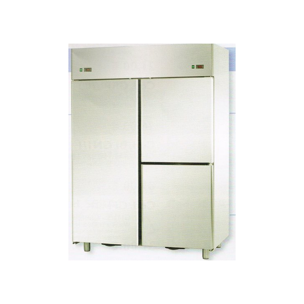 DOUBLE TEMPERATURE STAINLESS STEEL REFRIGERATED CABINET WITH 1 DOOR AND 2 DOORS - Temperature -18 / -22 C