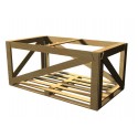 WOODEN CAGE WITH MOUNTED GLASSES RIVO