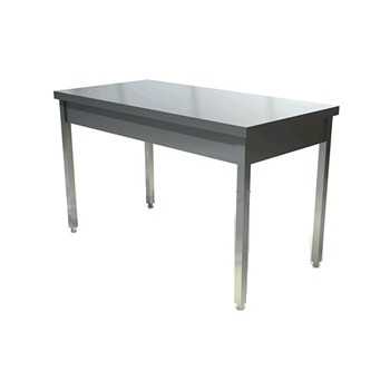 STAINLESS STEEL TABLE ON LEGS 70 CM DEEP