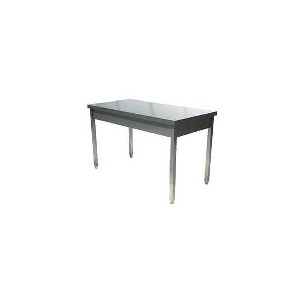 STAINLESS STEEL TABLE ON LEGS 70 CM DEEP