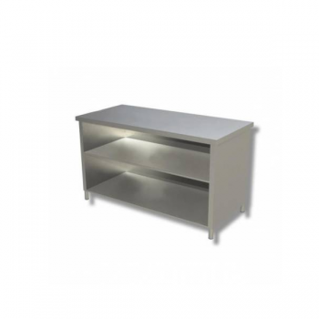 NEUTRAL OPEN CABINET STAINLESS STEEL TABLE DEPTH 70 CM