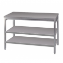 TABLE WITH TWO LOWER SHELVES DEPTH 60 CM