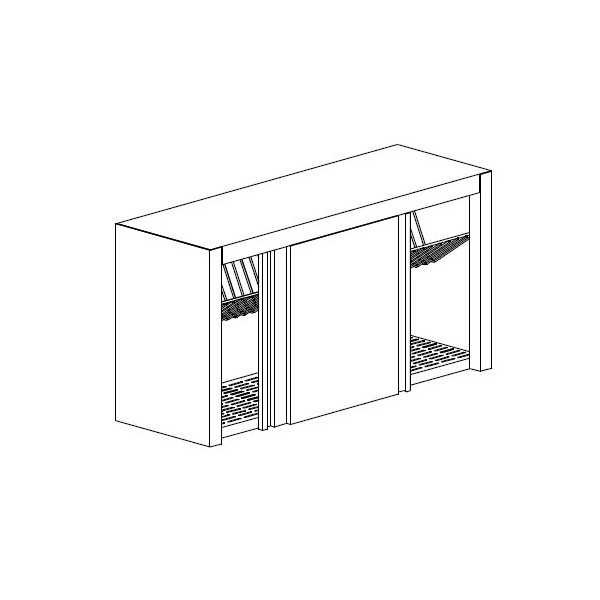 WALL-MOUNTED CABINET WITH SLIDING DOORS - DISH DRAINAGE SHELF