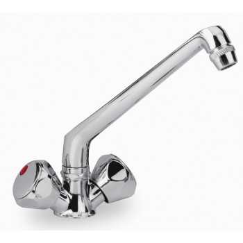 SINGLE HOLE SINK MIXER WITH FUSED SPOUT