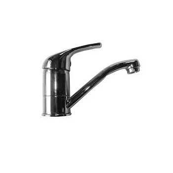 SINK MIXER WITH SHORT SPOUT AND SHORT LEVER