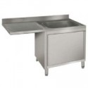 STAINLESS STEEL CABINET SINK 1 BASIN + CANtilevered DRIPPER DEPTH 70 CM