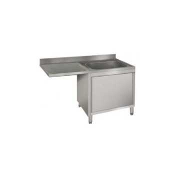 STAINLESS STEEL CABINET SINK 1 BASIN + CANtilevered DRIPPER DEPTH 70 CM