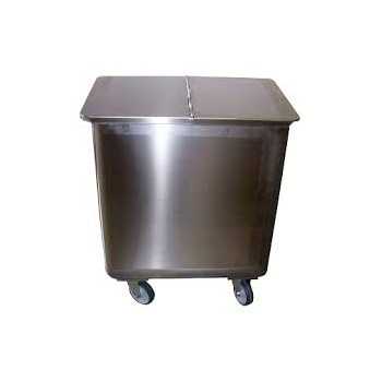 WHEELED STAINLESS STEEL HOPPER