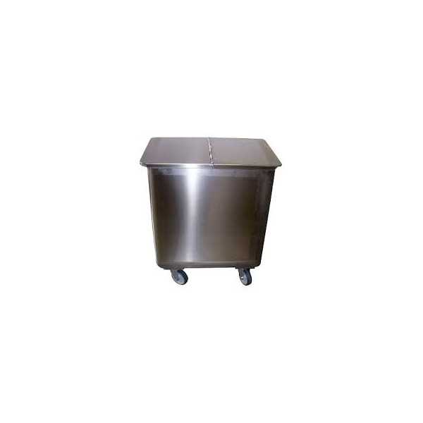 WHEELED STAINLESS STEEL HOPPER