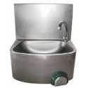 WALL-MOUNTED STAINLESS STEEL HAND WASHER WITH KNEE CONTROL