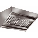 SNACK STAINLESS STEEL WALL HOOD COMPLETE WITH LABYRINTH FILTERS (WITHOUT MOTOR) - DEPTH 70 cm