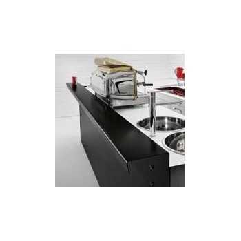 BLACK BACKREST WITH SHELF (D 220 mm)